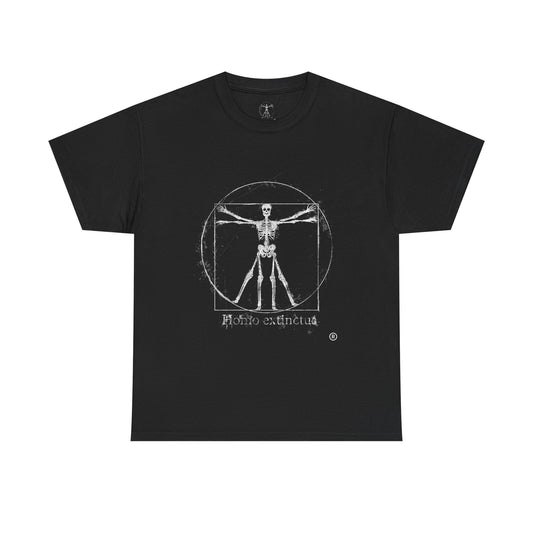Vitruvian Skeleton Illustration | Homo extinctus T-Shirt