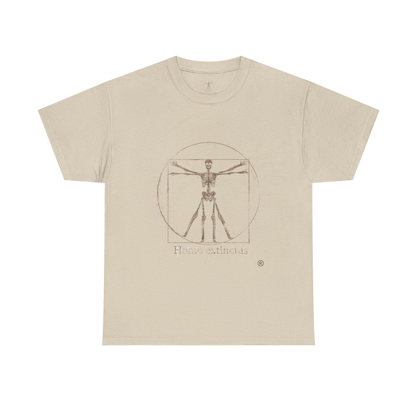 Vitruvian Skeleton Illustration | Homo extinctus T-Shirt