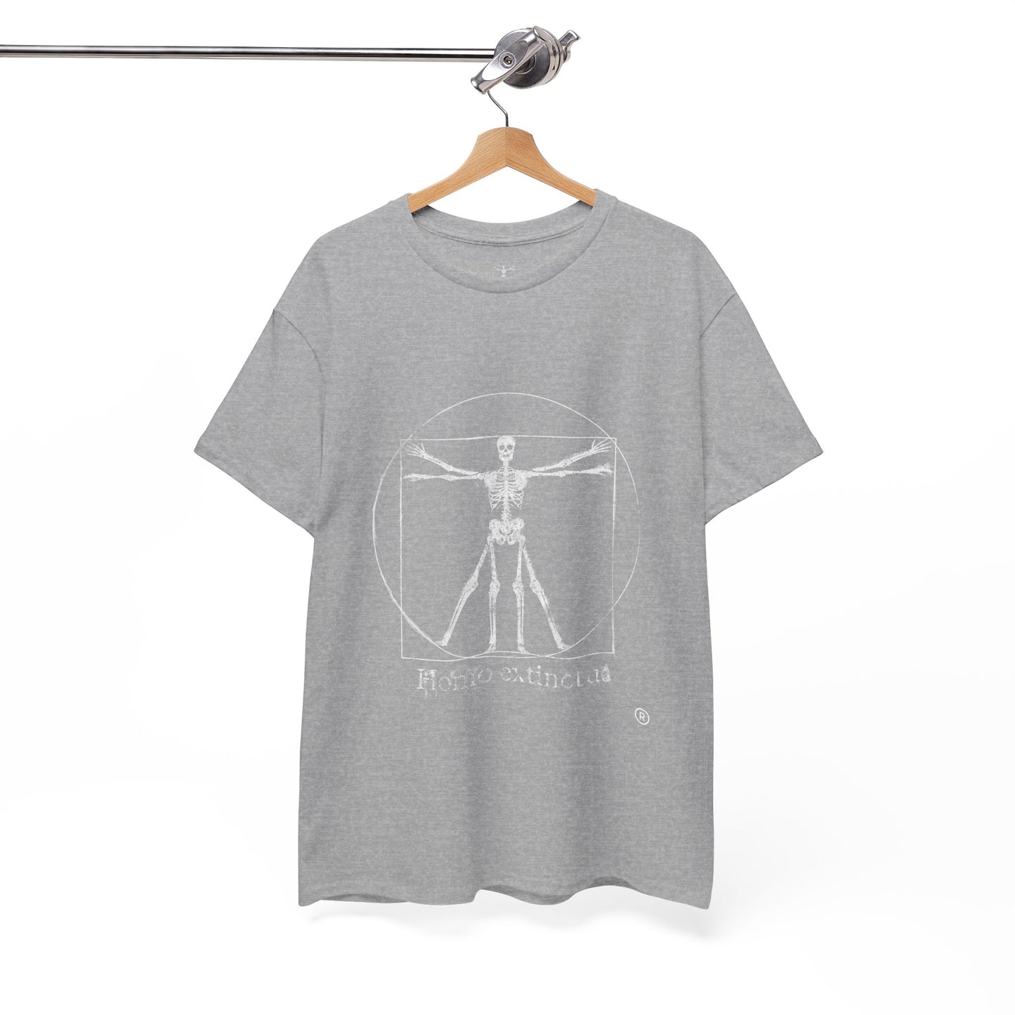 Vitruvian Skeleton Illustration | Homo extinctus T-Shirt