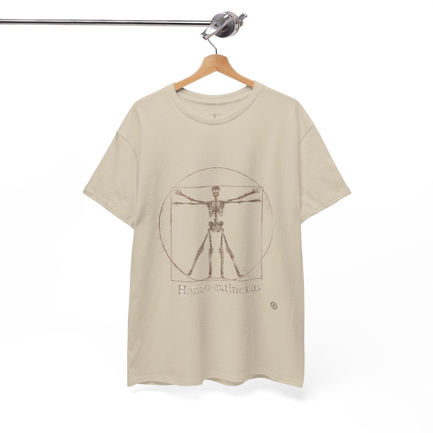 Vitruvian Skeleton Illustration | Homo extinctus T-Shirt