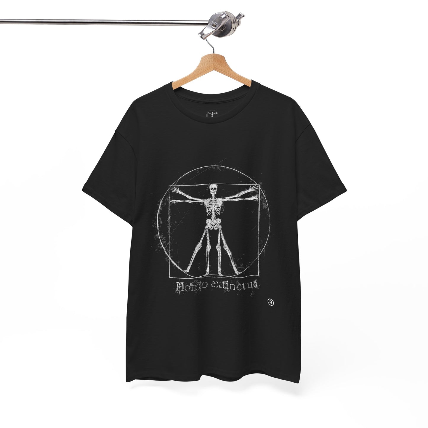 Vitruvian Skeleton Illustration | Homo extinctus T-Shirt