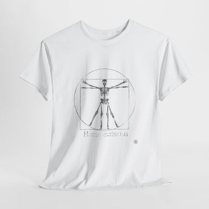 Vitruvian Skeleton Illustration | Homo extinctus T-Shirt