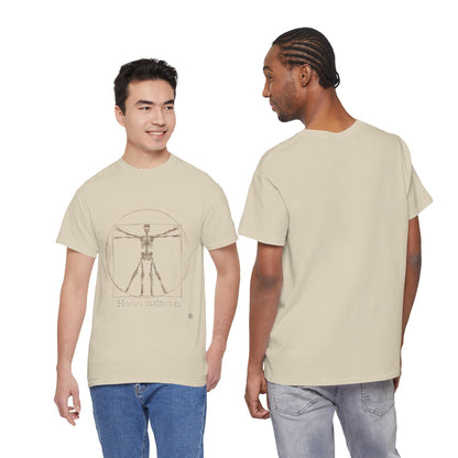 Vitruvian Skeleton Illustration | Homo extinctus T-Shirt