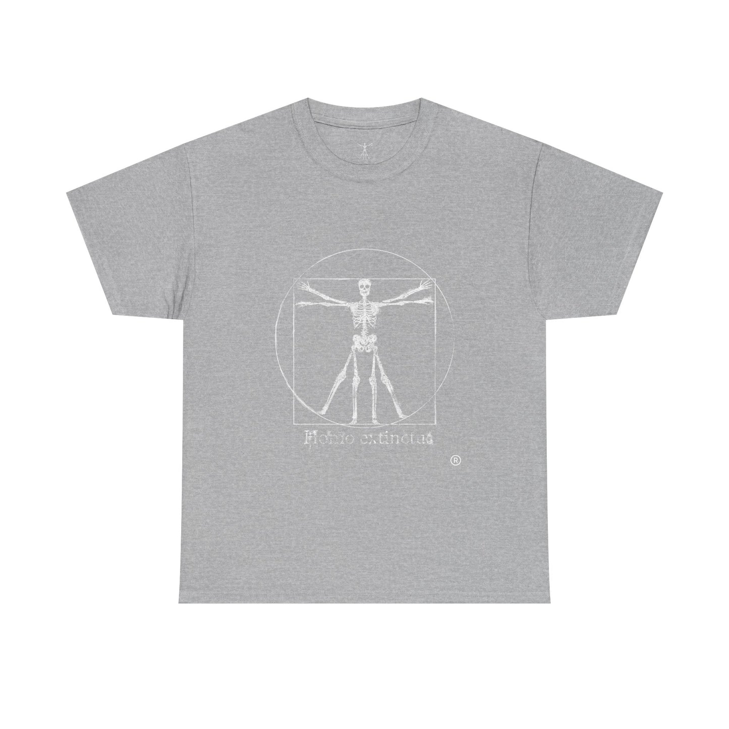Vitruvian Skeleton Illustration | Homo extinctus T-Shirt