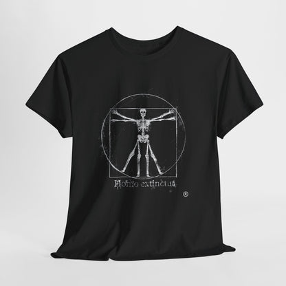 Vitruvian Skeleton Illustration | Homo extinctus T-Shirt