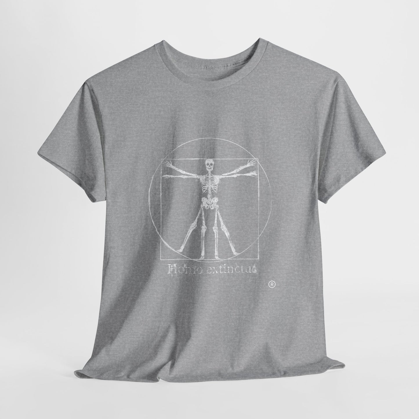 Vitruvian Skeleton Illustration | Homo extinctus T-Shirt